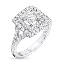 Кольцо из белого золота с бриллиантами э0901кц09210908