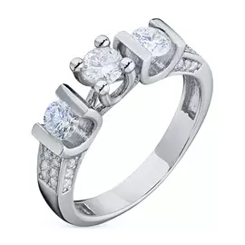 Кольцо из белого золота с бриллиантами э0901кц10131800