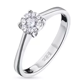 Кольцо из белого золота с бриллиантами э0901кц10153800