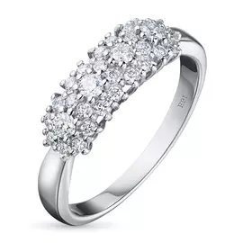 Кольцо из белого золота с бриллиантами э0901кц10170100