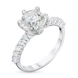 Кольцо из белого золота с бриллиантами э0901кц10210603