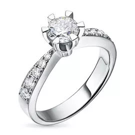 Кольцо из белого золота с бриллиантами э0901кц11161100