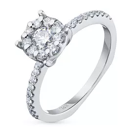 Кольцо из белого золота с бриллиантами э0901кц11173700