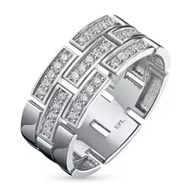 Кольцо из белого золота с бриллиантами э0901кц11190070