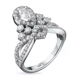 Кольцо из белого золота с бриллиантами э0901кц12190220