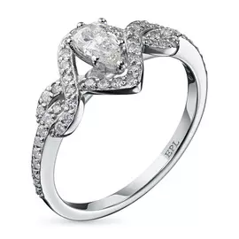 Кольцо из белого золота с бриллиантами э0901кц12190230