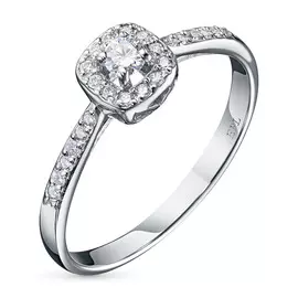 Кольцо из белого золота с бриллиантами э0901кц12195520