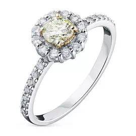 Кольцо из комбинированного золота с бриллиантами э1001кц04201200