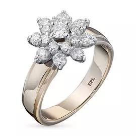 Кольцо из белого золота с бриллиантами э1101кц09160400