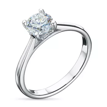 Кольцо из белого золота с бриллиантом э4001кц07220864