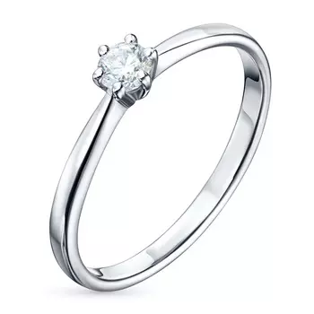 Кольцо из белого золота с бриллиантом э0901кц05200686