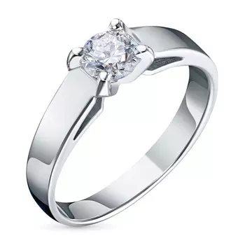 Кольцо из белого золота с бриллиантом э0901кц01090500