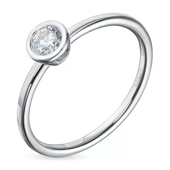 Кольцо из белого золота с бриллиантом э4001кц07220865