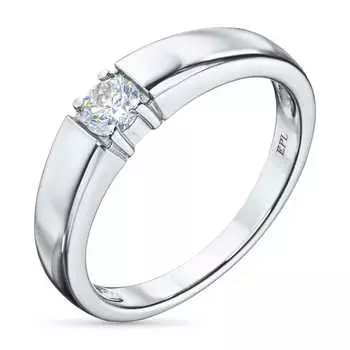 Кольцо из белого золота с бриллиантом э0901кц01220204