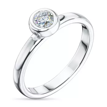 Кольцо из белого золота с бриллиантом э4001кц08210872