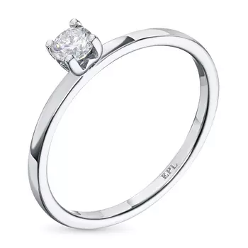 Кольцо из белого золота с бриллиантом э4701кц04160200