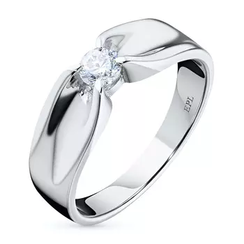 Кольцо из белого золота с бриллиантом э4701кц07120500