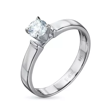 Кольцо из белого золота с бриллиантом э4701кц10210203