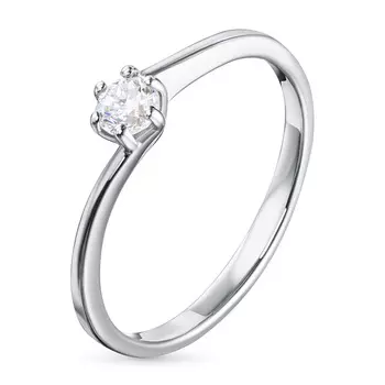 Кольцо из белого золота с бриллиантом э0901кц11200201