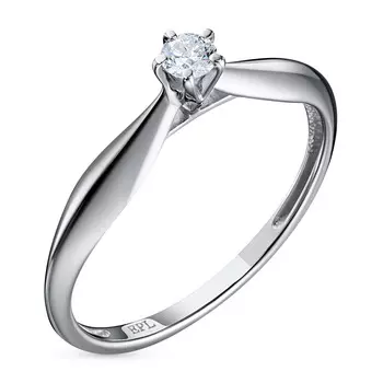 Кольцо из белого золота с бриллиантом э0901кц08200118