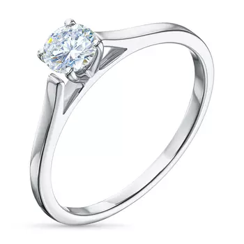 Кольцо из белого золота с бриллиантом э0901кц08220204