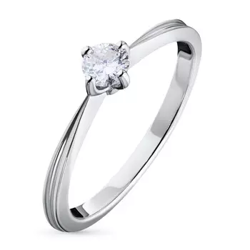 Кольцо из белого золота с бриллиантом э4001кц04203126