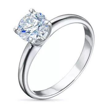 Кольцо из белого золота с бриллиантом э4001кц11102400