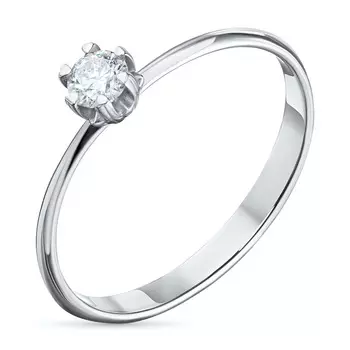 Кольцо из белого золота с бриллиантом э4701кц04203092