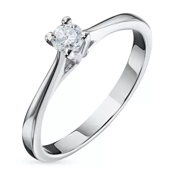 Помолвочное кольцо из белого золота с бриллиантом э0901кц11154200