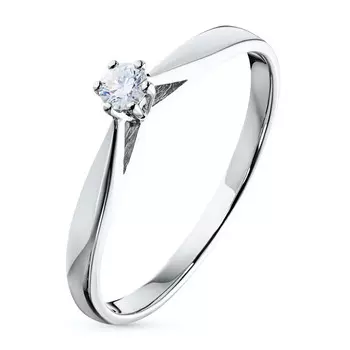 Кольцо из белого золота с бриллиантом э0901кц12154300