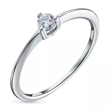 Кольцо из белого золота с бриллиантом э4001кц08200112