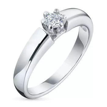 Кольцо из белого золота с бриллиантом э0901кц08070700