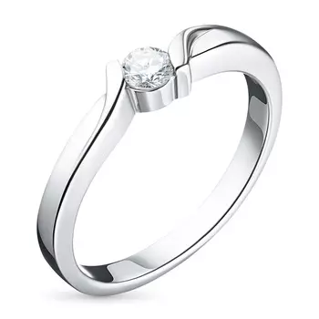Помолвочное кольцо из белого золота с бриллиантом э0901кц05200690