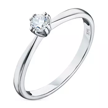 Помолвочное кольцо из белого золота с бриллиантом э0901кц05160200