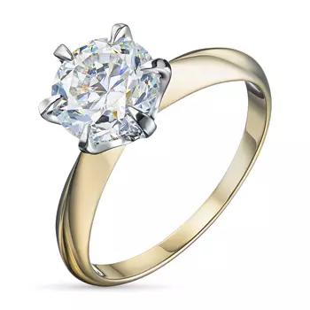 Кольцо из белого золота с бриллиантом э4801кц11240366