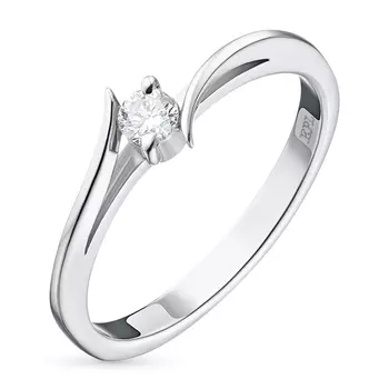 Кольцо из белого золота с бриллиантом э4001кц09091700