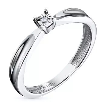 Кольцо из белого золота с бриллиантом э4001кц08200117