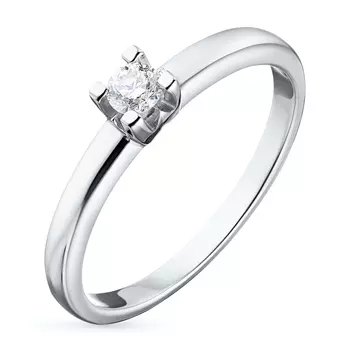 Кольцо из белого золота с бриллиантом э0901кц11102000