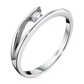 Кольцо из белого золота с бриллиантом э09к111343