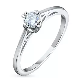 Кольцо из белого золота с бриллиантом э0901кц04200741