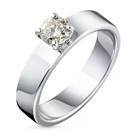 Кольцо из белого золота с бриллиантом э09к061927