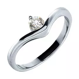 Кольцо из белого золота с бриллиантом э09к091478