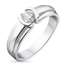 Кольцо из белого золота с бриллиантом э0901кц12071300