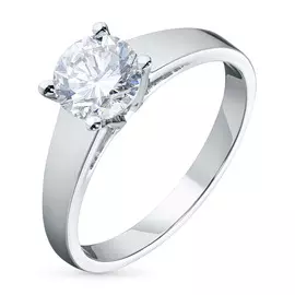 Кольцо из белого золота с бриллиантом э09к030802