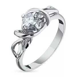 Кольцо из белого золота с бриллиантом э0901кц04203056