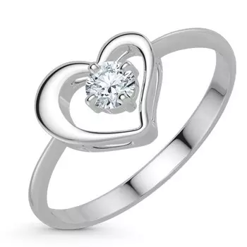 Кольцо из белого золота с бриллиантом э0901кц01144200