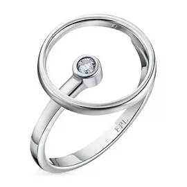 Кольцо из белого золота с бриллиантом э0901кц01206050