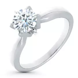 Кольцо из белого золота с бриллиантом э0901кц03080800