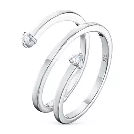 Кольцо из белого золота с бриллиантами э0901кц03210518