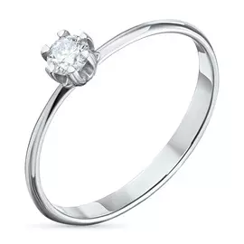 Кольцо из белого золота с бриллиантом э0901кц04203092